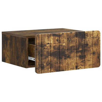 Nástěnný Noční Stolek 2 Pcs Kouřový Dub 49 X 34,5 X 24 Cm