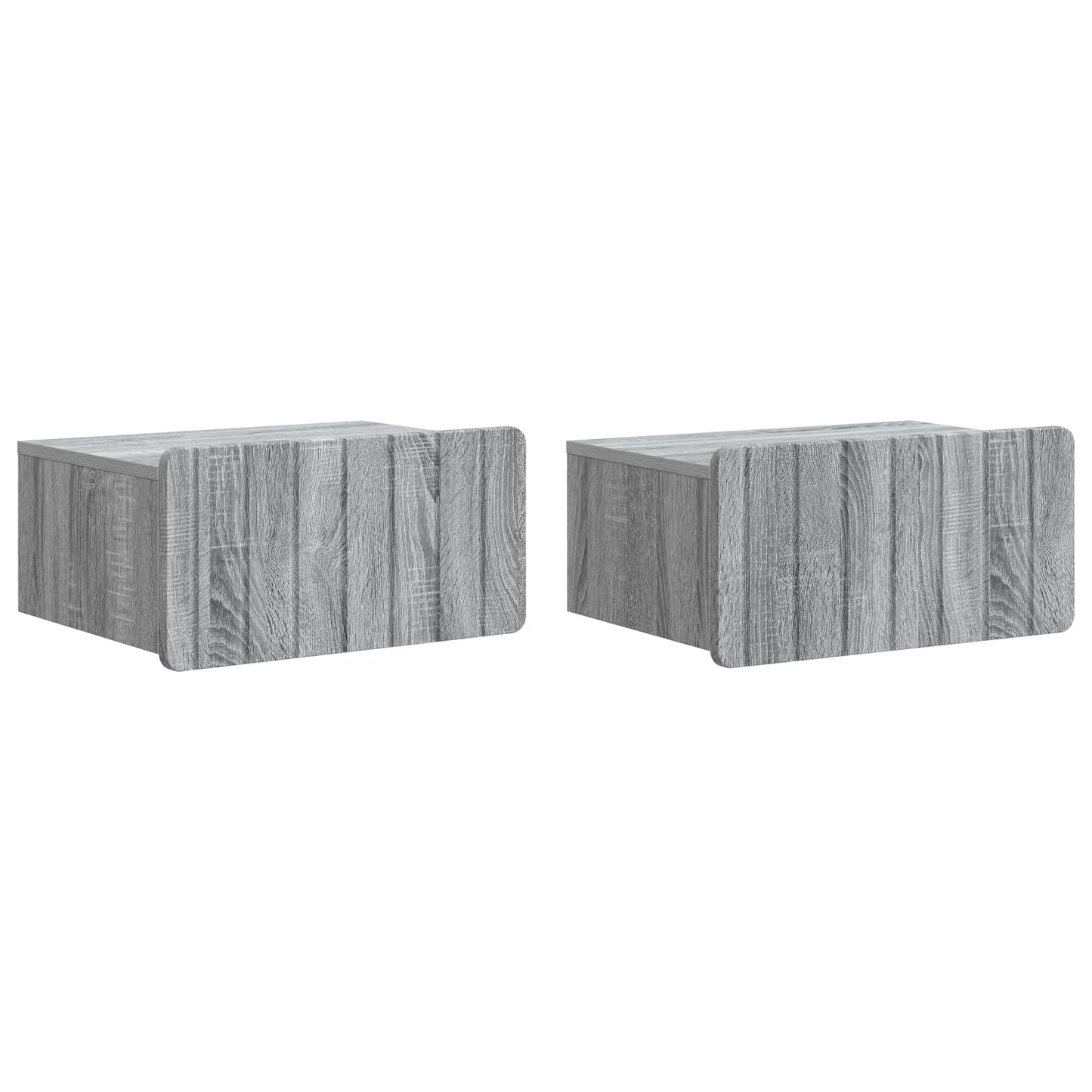 Nástěnný Noční Stolek 2 Pcs Šedá Sonoma 49 X 34,5 X 24 Cm