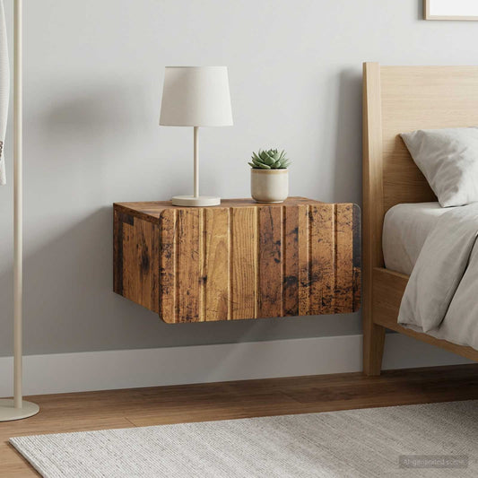 Nástěnný Noční Stolek 2 Pcs Staré Dřevo 49 X 34,5 X 24 Cm