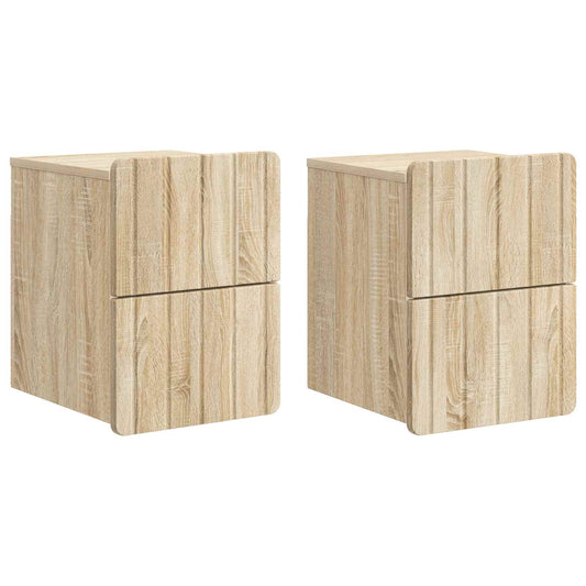 Nástěnný Noční Stolek 2 Pcs Dub Sonoma 33 X 34,5 X 43 Cm