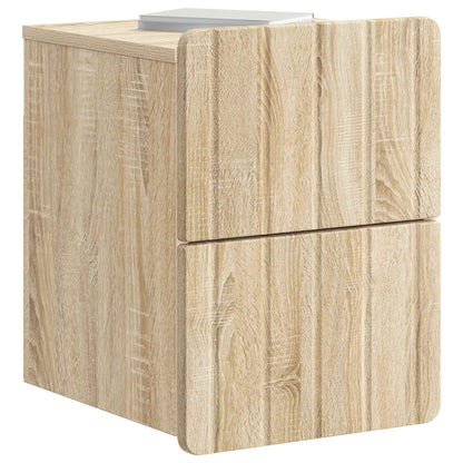 Nástěnný Noční Stolek 2 Pcs Dub Sonoma 33 X 34,5 X 43 Cm