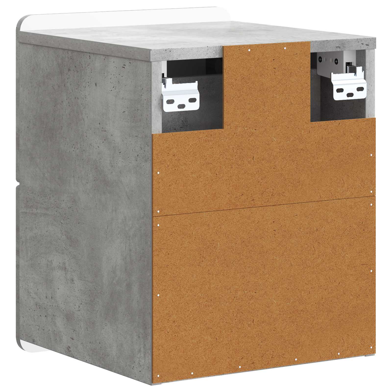 Nástěnný Noční Stolek 2 Pcs Betonově Šedá 33 X 34,5 X 43 Cm