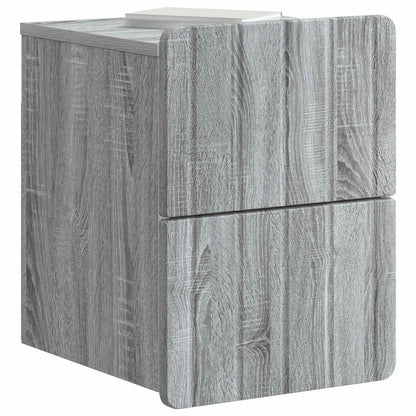 Nástěnný Noční Stolek 2 Pcs Šedá Sonoma 33 X 34,5 X 43 Cm