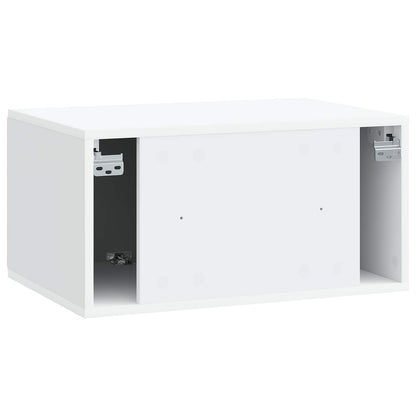 Nástěnná Tv Skříň 59,5 X 41 X 30 Cm Bílá Kompozitní Dřevo
