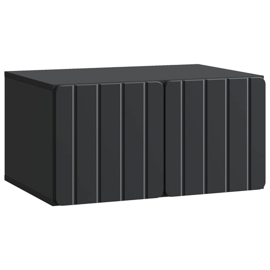 Nástěnná Tv Skříň 59,5 X 41 X 30 Cm Černá Kompozitní Dřevo