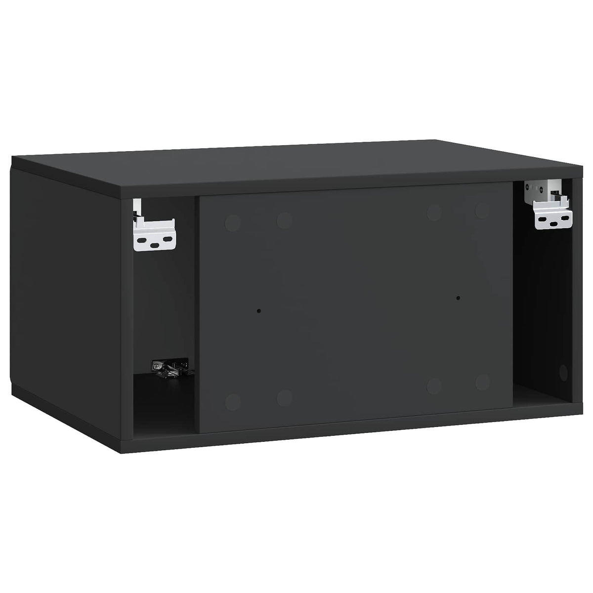 Nástěnná Tv Skříň 59,5 X 41 X 30 Cm Černá Kompozitní Dřevo
