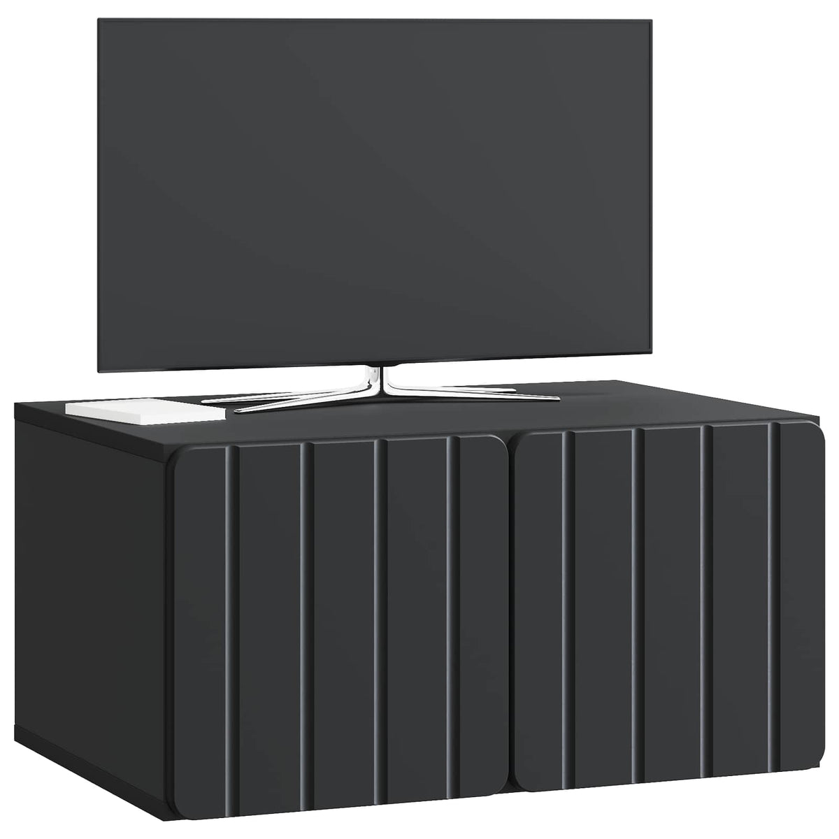 Nástěnná Tv Skříň 59,5 X 41 X 30 Cm Černá Kompozitní Dřevo