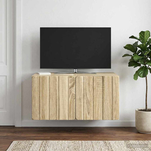 Nástěnná Tv Skříň 59,5 X 41 X 30 Cm Dub Sonoma Kompozitní Dřevo