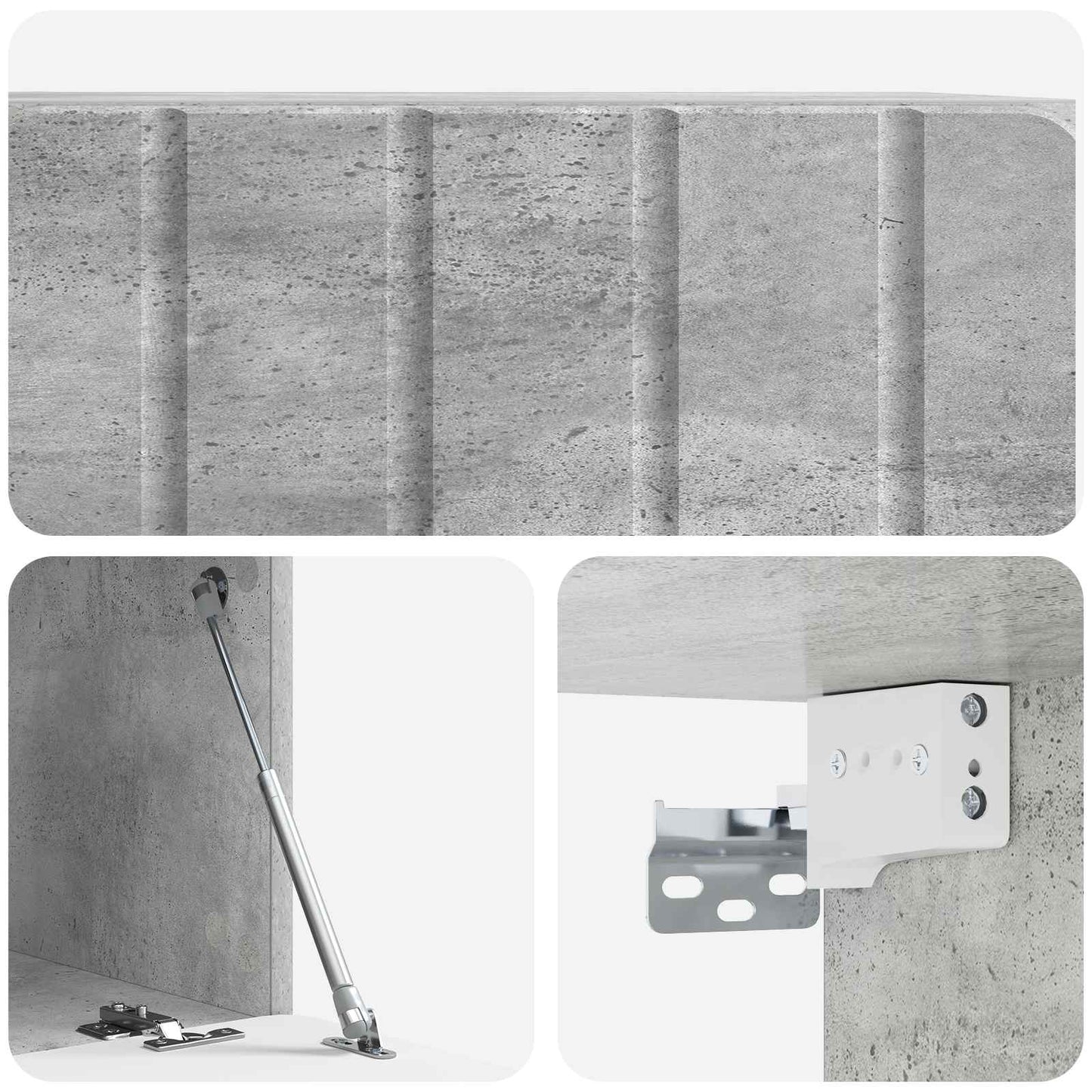 Nástěnná Tv Skříň 59,5 X 41 X 30 Cm Betonově Šedá