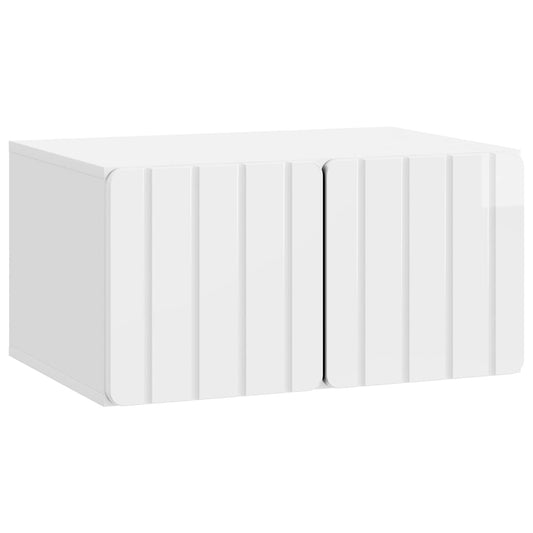 Nástěnná Tv Skříň 59,5 X 41 X 30 Cm Bílá S Vysokým Leskem