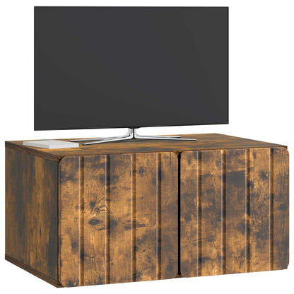 Nástěnná Tv Skříň 59,5 X 41 X 30 Cm Kouřový Dub