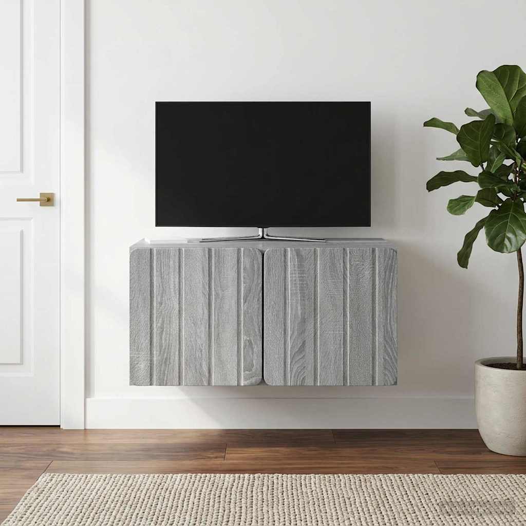 Nástěnná Tv Skříň 59,5 X 41 X 30 Cm Šedý Sonoma
