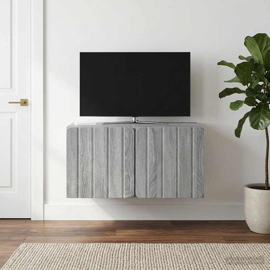 Nástěnná Tv Skříň 59,5 X 41 X 30 Cm Šedý Sonoma