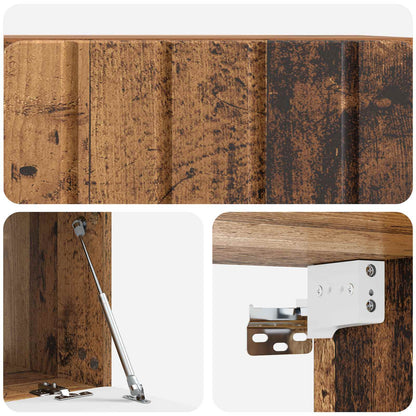 Nástěnná Tv Skříň 59,5 X 41 X 30 Cm Staré Dřevo