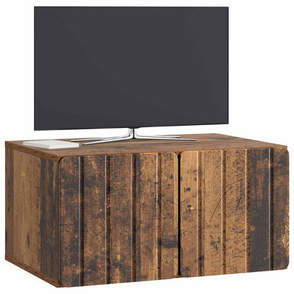 Nástěnná Tv Skříň 59,5 X 41 X 30 Cm Staré Dřevo