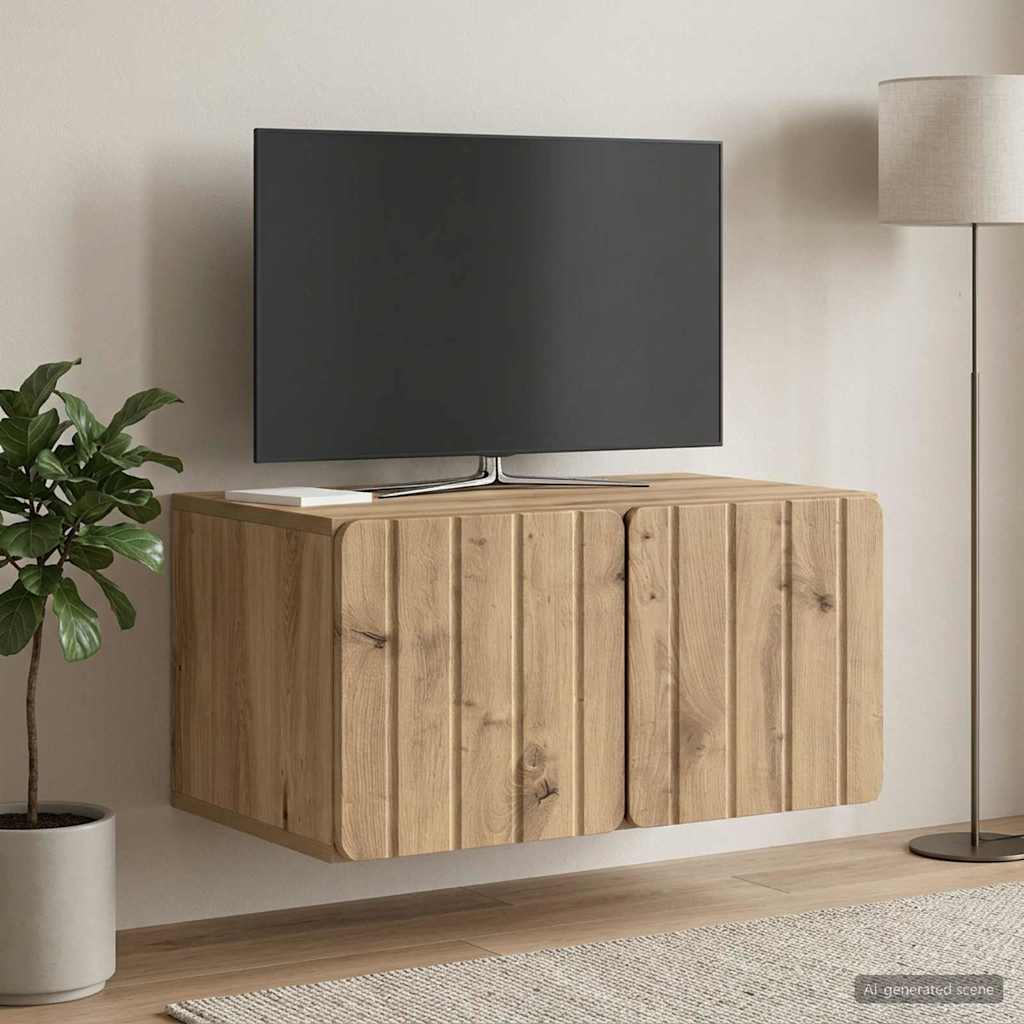 Nástěnná Tv Skříň 59,5 X 41 X 30 Cm Dub Artisan