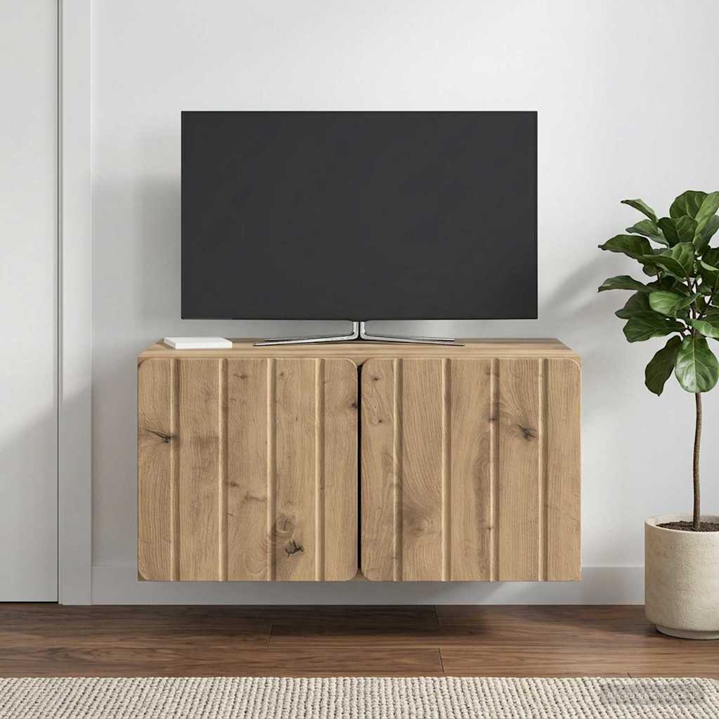 Nástěnná Tv Skříň 59,5 X 41 X 30 Cm Dub Artisan