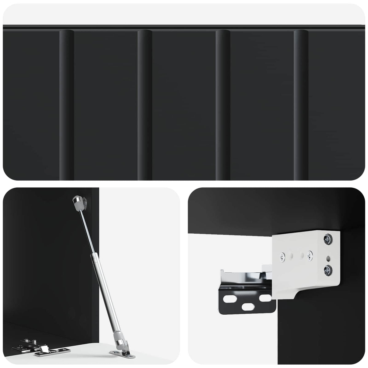 Nástěnná Tv Skříň 78,5 X 41 X 30 Cm Černá Kompozitní Dřevo