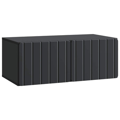 Nástěnná Tv Skříň 78,5 X 41 X 30 Cm Černá Kompozitní Dřevo