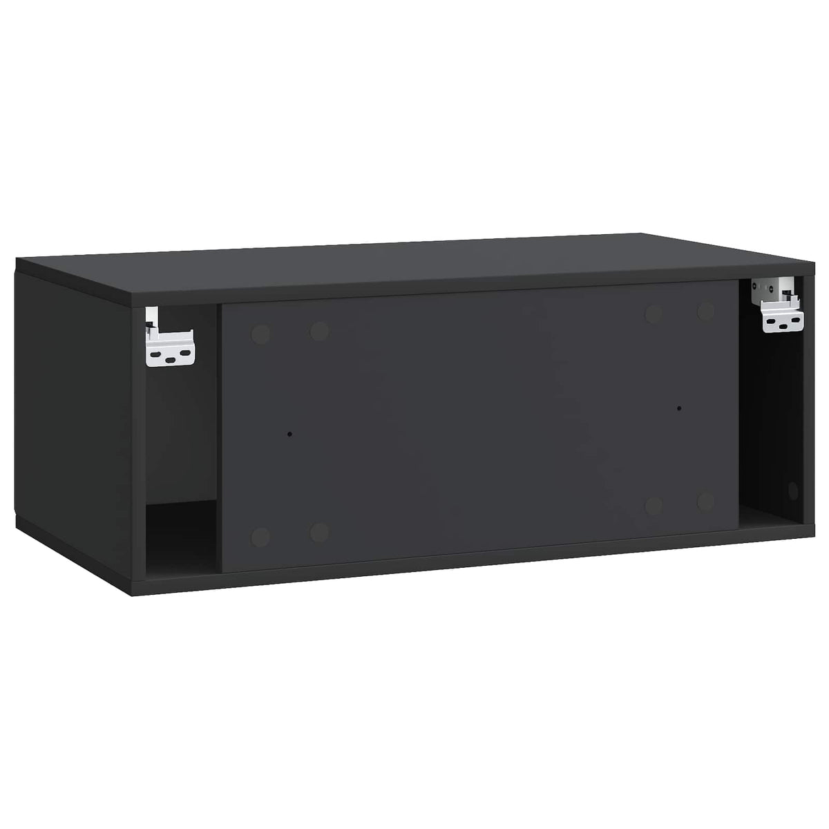 Nástěnná Tv Skříň 78,5 X 41 X 30 Cm Černá Kompozitní Dřevo