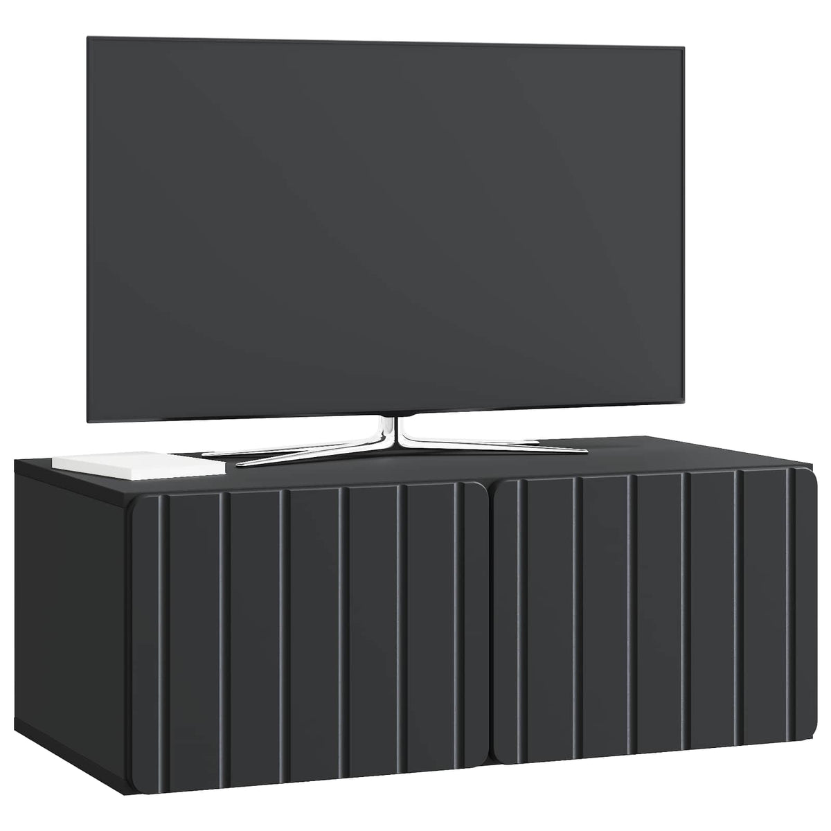 Nástěnná Tv Skříň 78,5 X 41 X 30 Cm Černá Kompozitní Dřevo