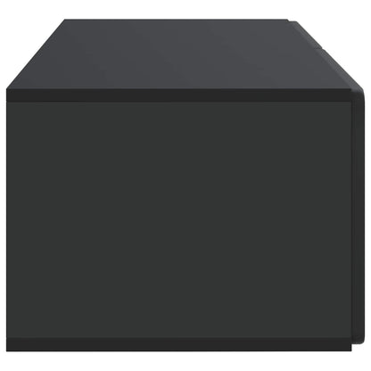 Nástěnná Tv Skříň 78,5 X 41 X 30 Cm Černá Kompozitní Dřevo