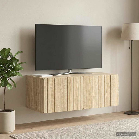 Nástěnná Tv Skříň 78,5 X 41 X 30 Cm Dub Sonoma Kompozitní Dřevo