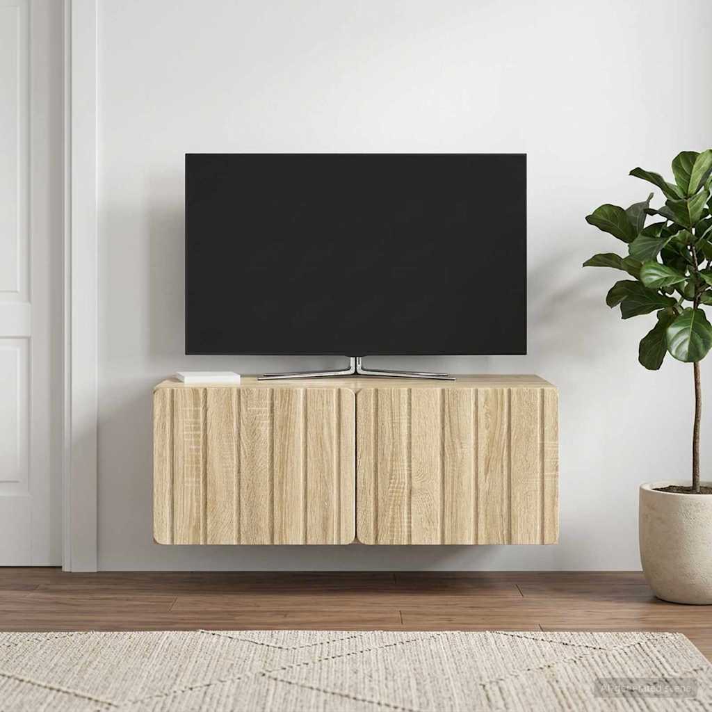 Nástěnná Tv Skříň 78,5 X 41 X 30 Cm Dub Sonoma Kompozitní Dřevo