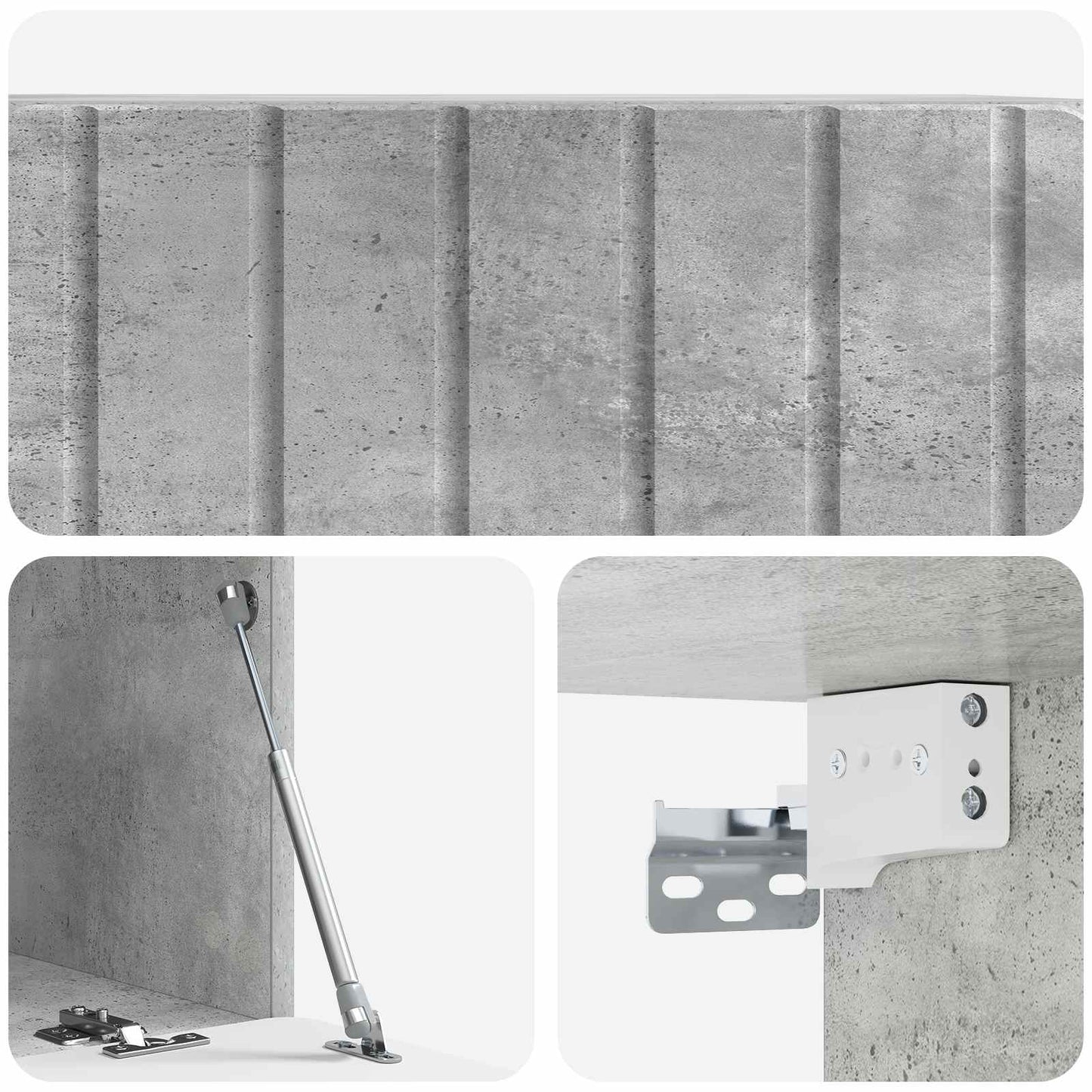 Nástěnná Tv Skříň 78,5 X 41 X 30 Cm Betonově Šedá
