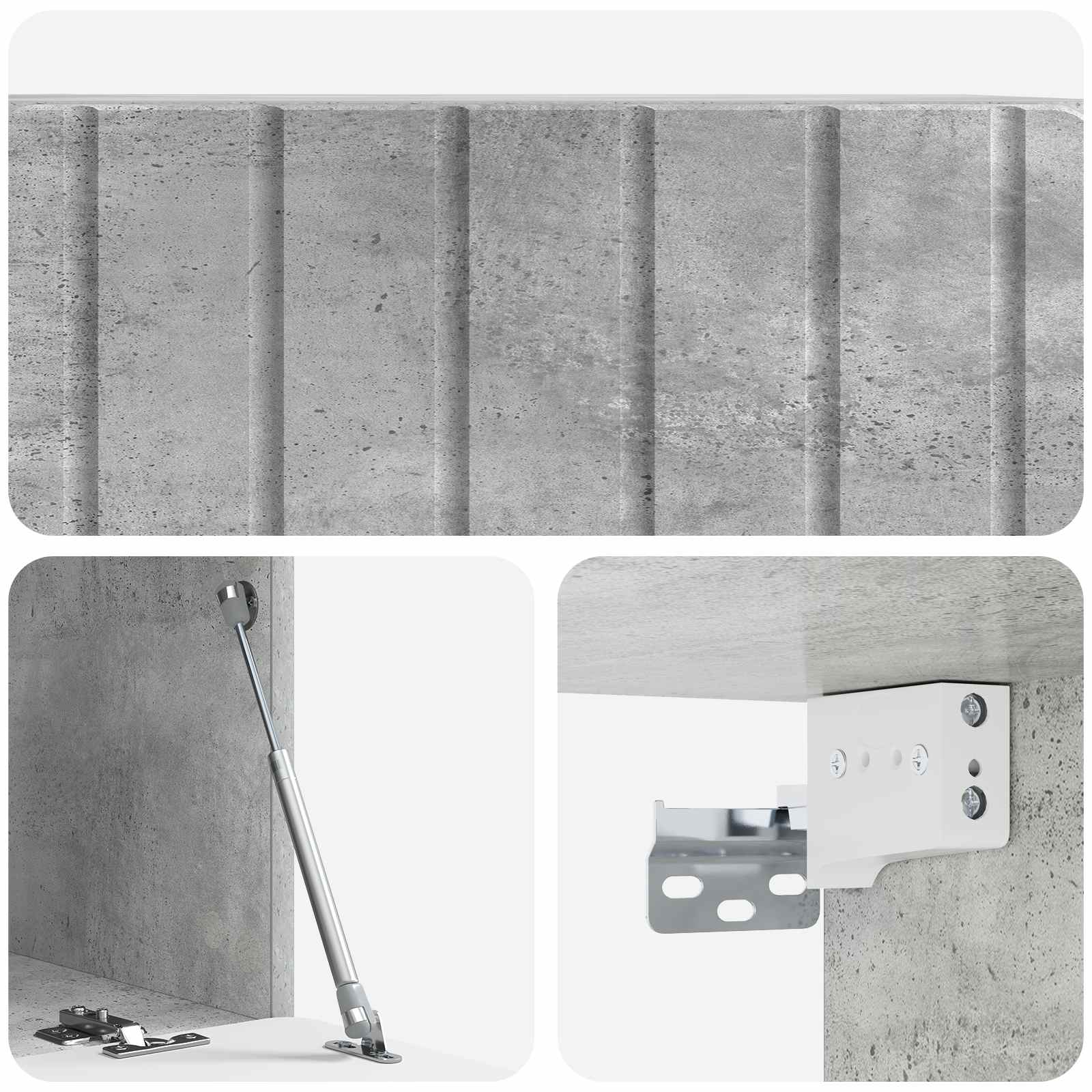 Nástěnná Tv Skříň 78,5 X 41 X 30 Cm Betonově Šedá