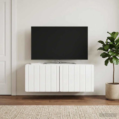 Nástěnná Tv Skříň 78,5 X 41 X 30 Cm Bílá S Vysokým Leskem