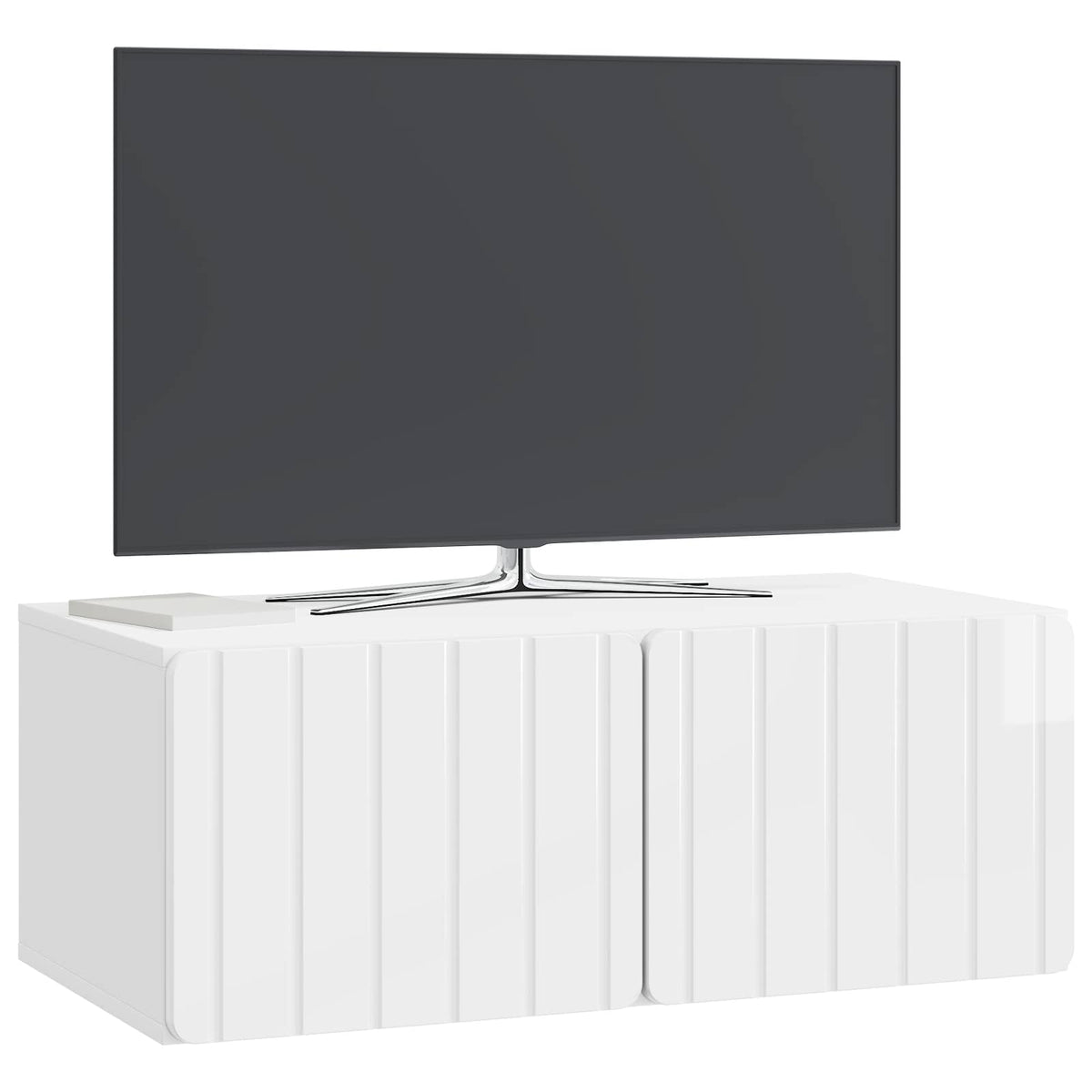 Nástěnná Tv Skříň 78,5 X 41 X 30 Cm Bílá S Vysokým Leskem