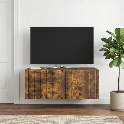 Nástěnná Tv Skříň 78,5 X 41 X 30 Cm Kouřový Dub
