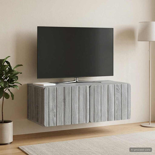 Nástěnná Tv Skříň 78,5 X 41 X 30 Cm Šedý Sonoma