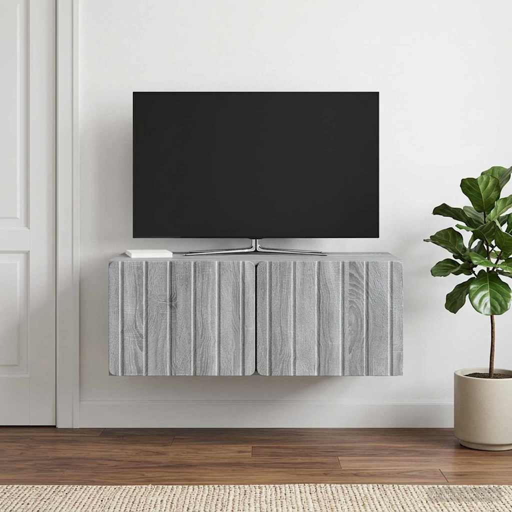 Nástěnná Tv Skříň 78,5 X 41 X 30 Cm Šedý Sonoma