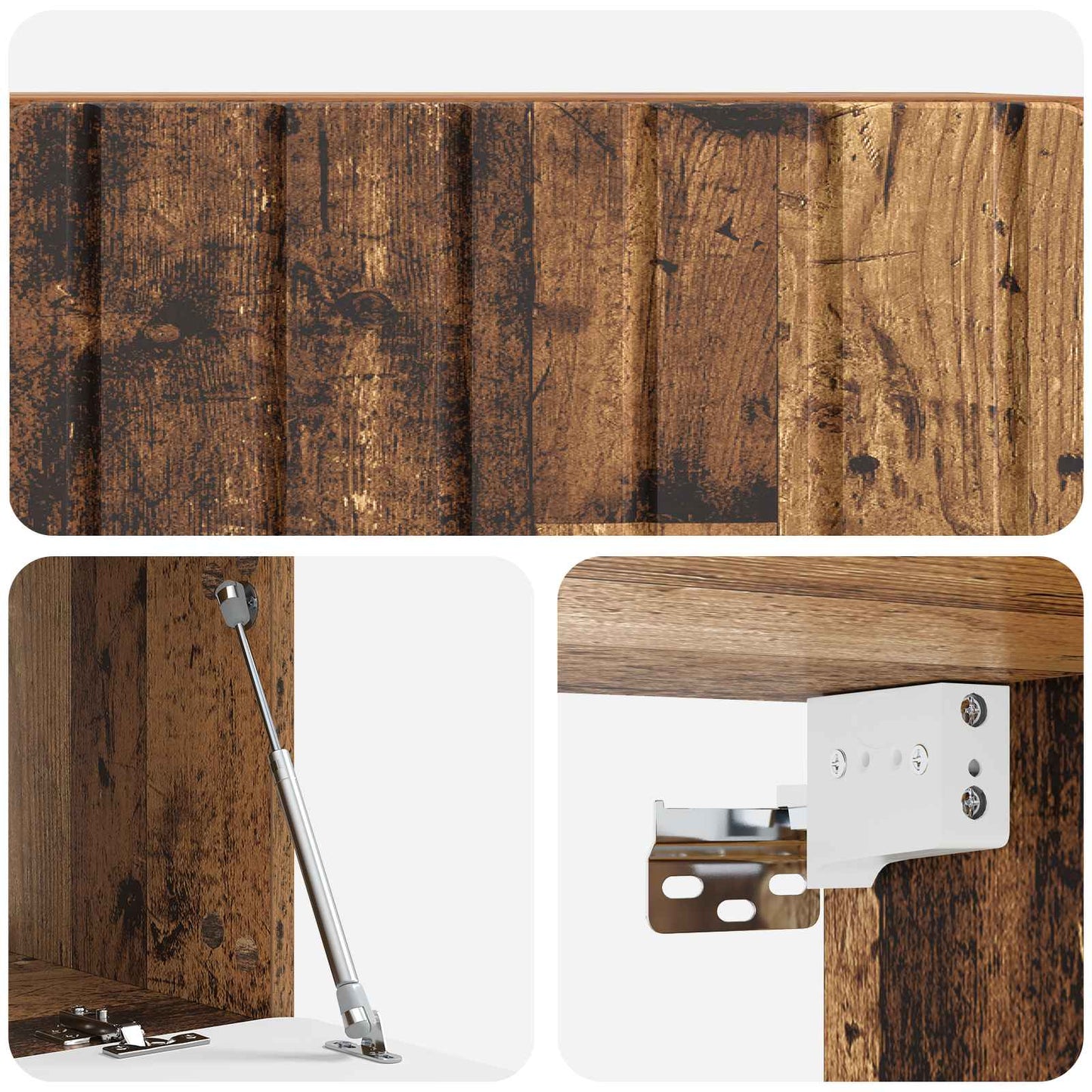 Nástěnná Tv Skříň 78,5 X 41 X 30 Cm Staré Dřevo