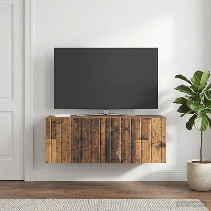 Nástěnná Tv Skříň 78,5 X 41 X 30 Cm Staré Dřevo