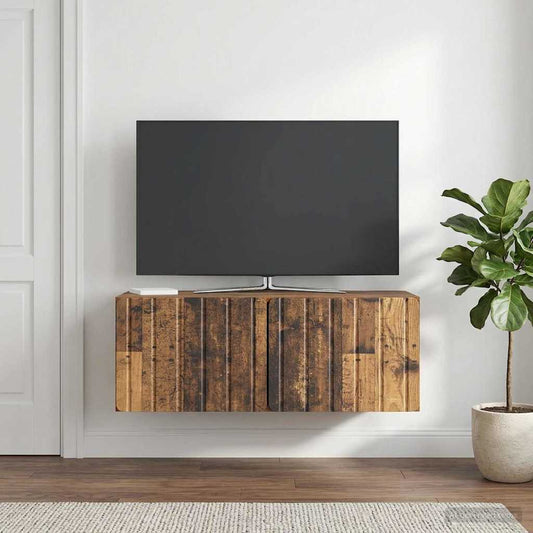 Nástěnná Tv Skříň 78,5 X 41 X 30 Cm Staré Dřevo