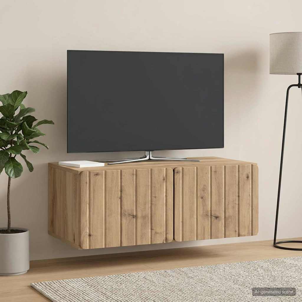 Nástěnná Tv Skříň 78,5 X 41 X 30 Cm Dub Artisan