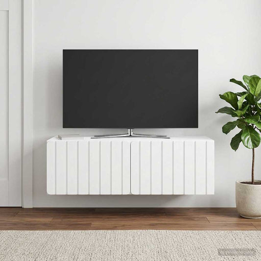 Nástěnná Tv Skříň 98 X 41 X 30 Cm Bílá Kompozitní Dřevo
