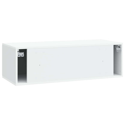 Nástěnná Tv Skříň 98 X 41 X 30 Cm Bílá Kompozitní Dřevo