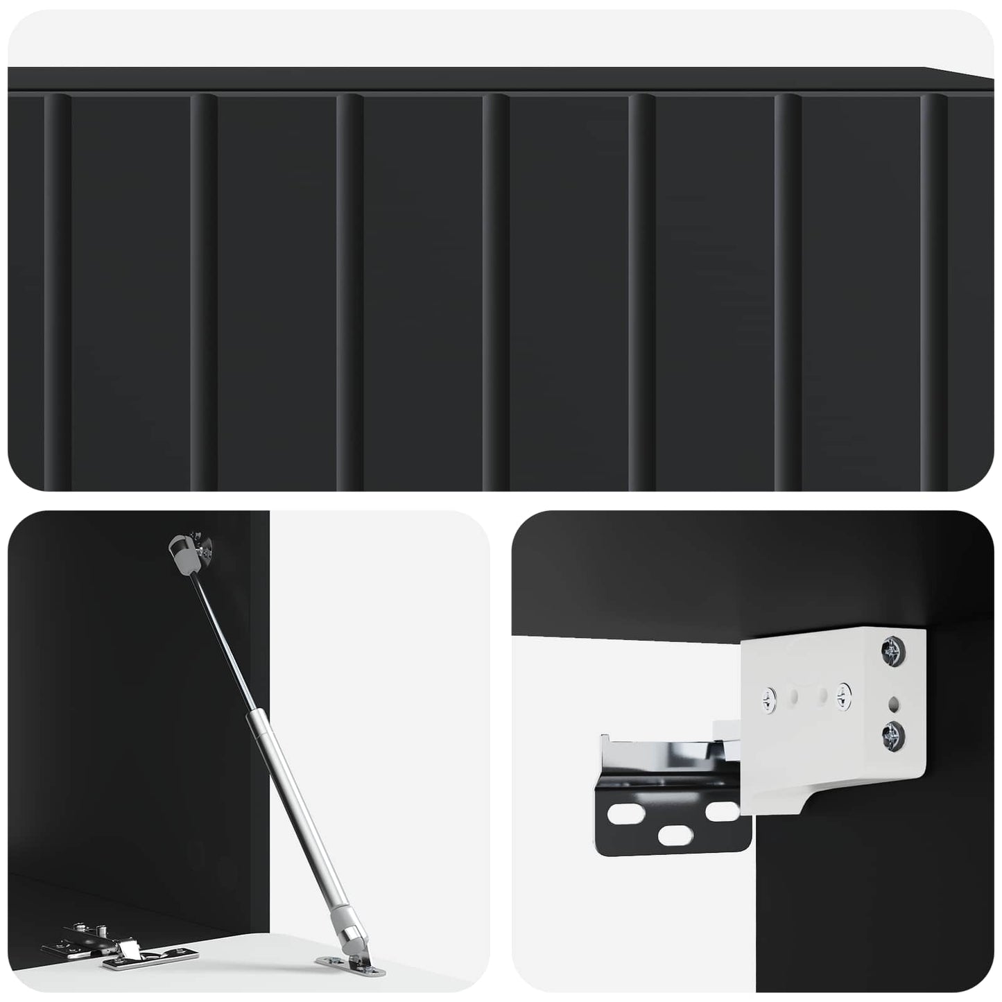 Nástěnná Tv Skříň 98 X 41 X 30 Cm Černá Kompozitní Dřevo