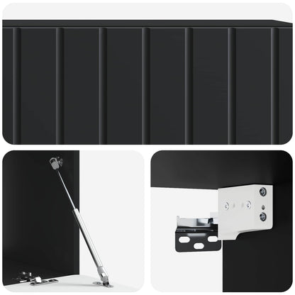 Nástěnná Tv Skříň 98 X 41 X 30 Cm Černá Kompozitní Dřevo