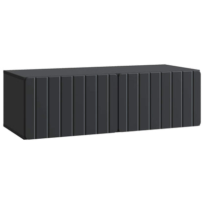 Nástěnná Tv Skříň 98 X 41 X 30 Cm Černá Kompozitní Dřevo