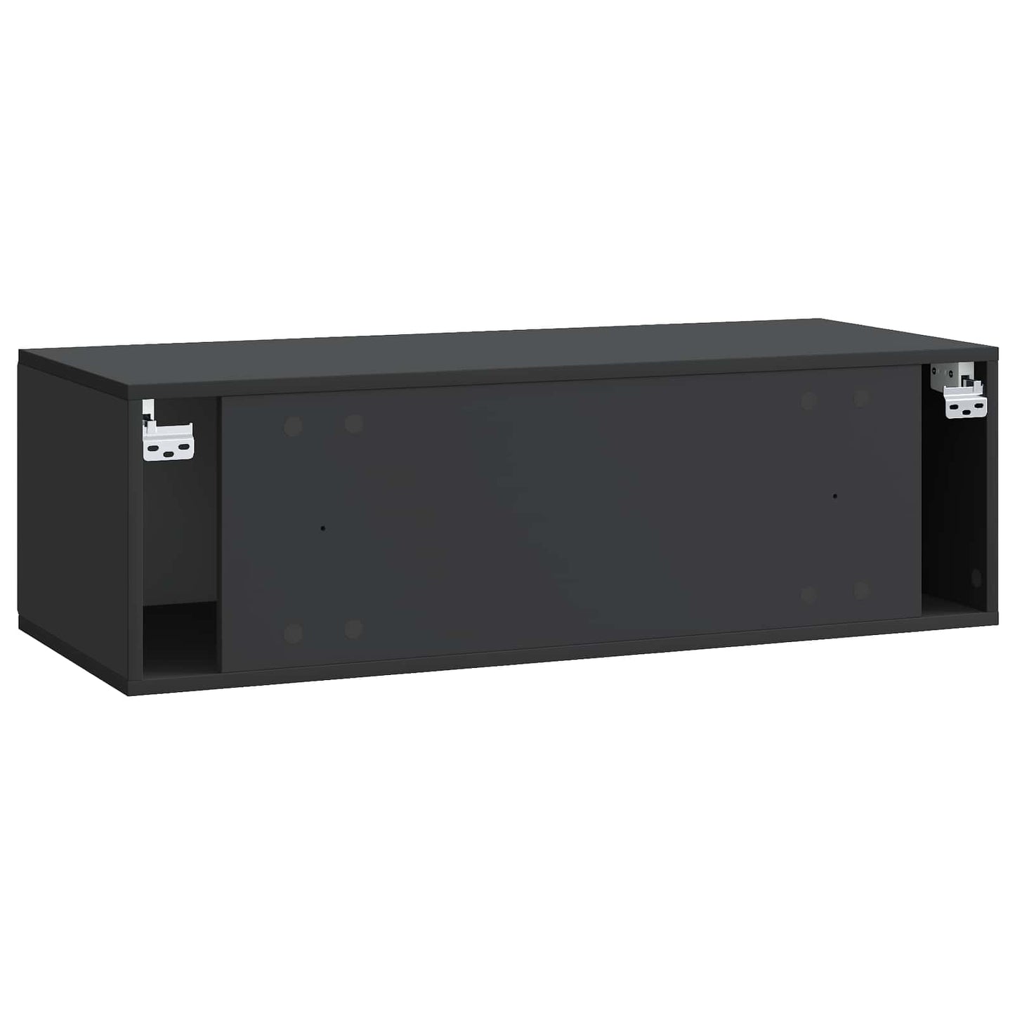 Nástěnná Tv Skříň 98 X 41 X 30 Cm Černá Kompozitní Dřevo