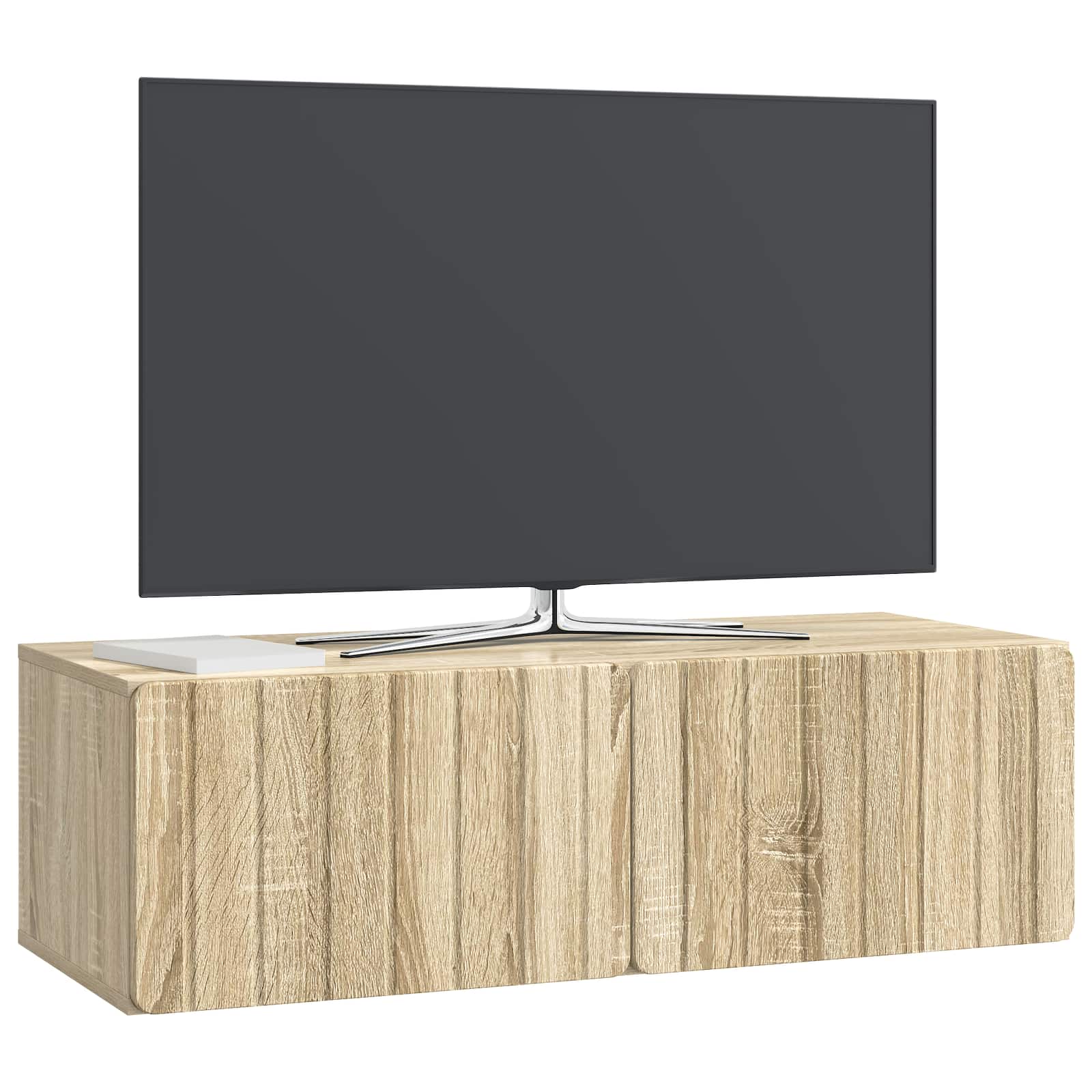 Nástěnná Tv Skříň 98 X 41 X 30 Cm Dub Sonoma Kompozitní Dřevo