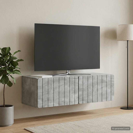 Nástěnná Tv Skříň 98 X 41 X 30 Cm Betonově Šedá