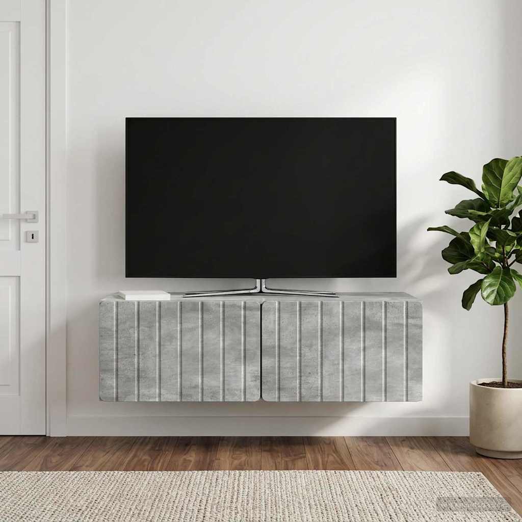 Nástěnná Tv Skříň 98 X 41 X 30 Cm Betonově Šedá