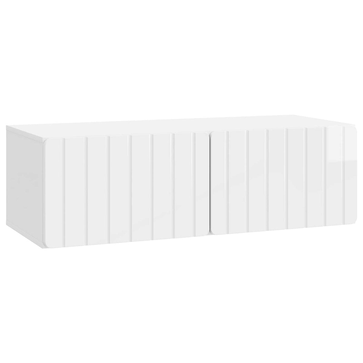 Nástěnná Tv Skříň 98 X 41 X 30 Cm Bílá S Vysokým Leskem