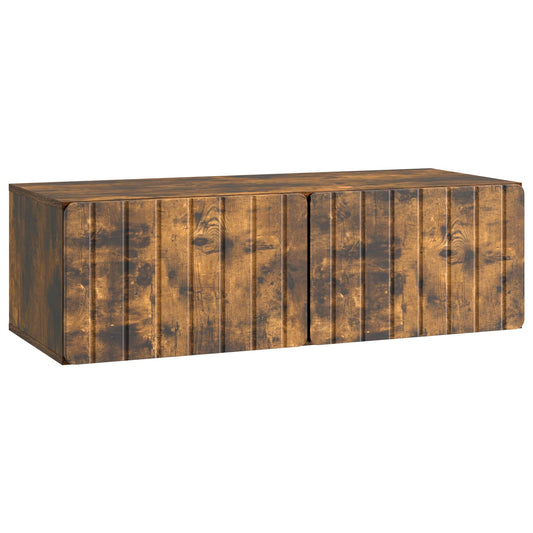 Nástěnná Tv Skříň 98 X 41 X 30 Cm Kouřový Dub Kompozitní Dřevo